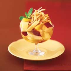 Ambrosia with coconut and toasted almonds